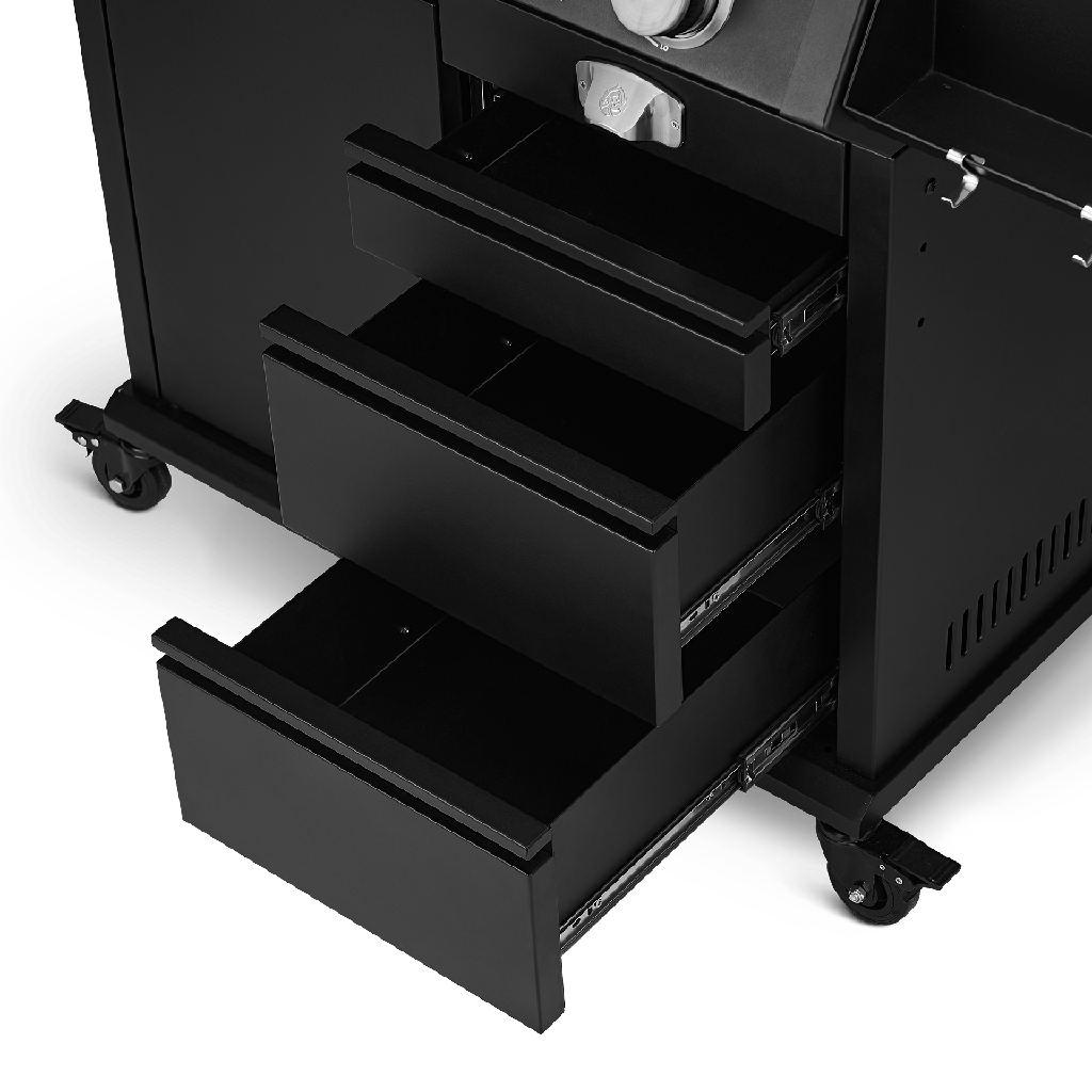 [946399] Burnhard Big EARL - 4-Burner Premium-Gas Grill - Black Edition 2025 with Cast Iron Grill Grate Image 