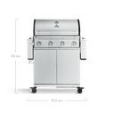 [945523] Burnhard Big FRED - 4-Burner Gas Grill Basic - Series 3 Stainless Steel with Cast Iron Grate Image 