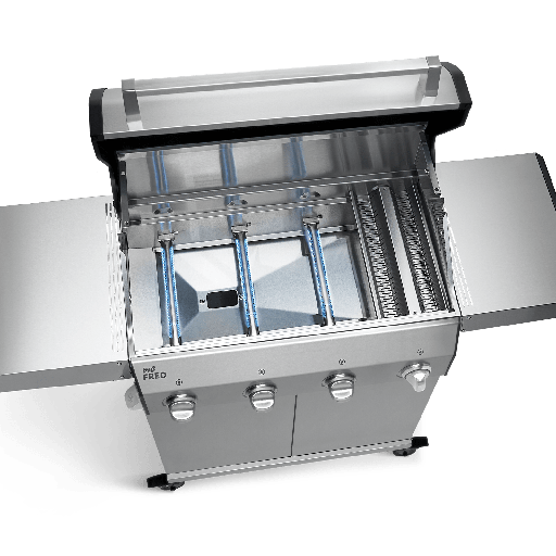 Burnhard Big FRED - 4-Burner Gas Grill Basic - Series 3 Stainless Steel with Cast Iron Grate