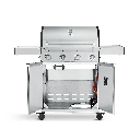 [945523] Burnhard Big FRED - 4-Burner Gas Grill Basic - Series 3 Stainless Steel with Cast Iron Grate Image 