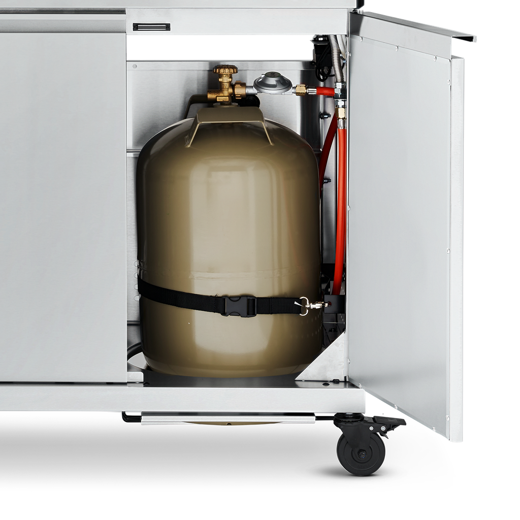 [945969] Burnhard Big FRED - 4-Burner Gas Grill Deluxe Stainless Steel - Series 3 With Stainless Steel Grate Image 