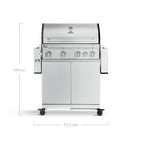 [945527] Burnhard Big FRED - 4-Burner Gas Grill Deluxe Stainless Steel - Series 3 with Cast Iron Image 