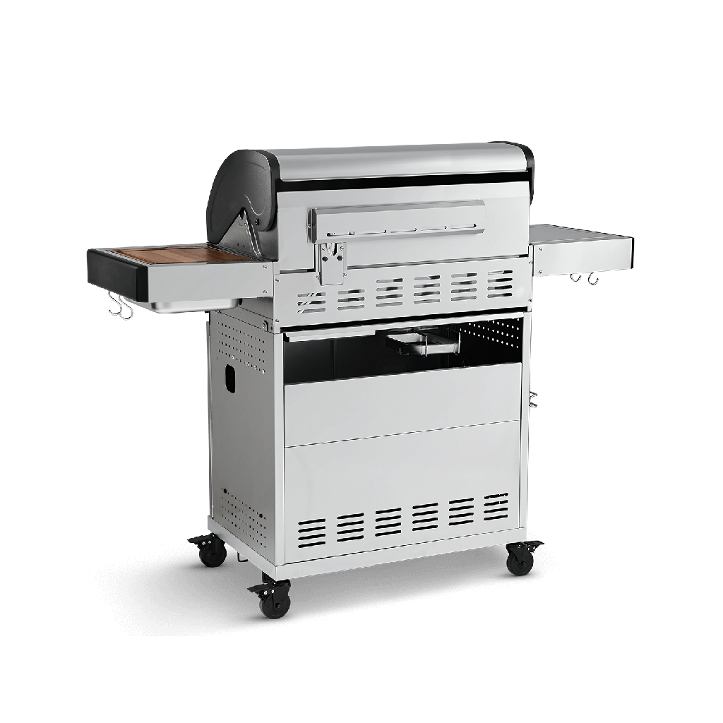 [945527] Burnhard Big FRED - 4-Burner Gas Grill Deluxe Stainless Steel - Series 3 with Cast Iron Image 