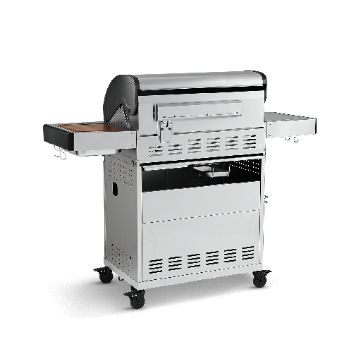 Burnhard Big FRED - 4-Burner Gas Grill Deluxe Stainless Steel - Series 3 with Cast Iron
