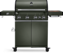 [945638] Burnhard Big FRED - Deluxe Gas Grill 4-Burner Green Edition - CastGrates Image 