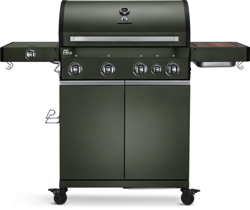 Burnhard Big FRED - Deluxe Gas Grill 4-Burner Green Edition - CastGrates