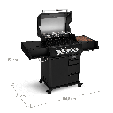 [945994] Burnhard EARL - 3-Burner Premium-Gas Grill 2025 Stainless Steel with Cast Iron Grill Grate Image 