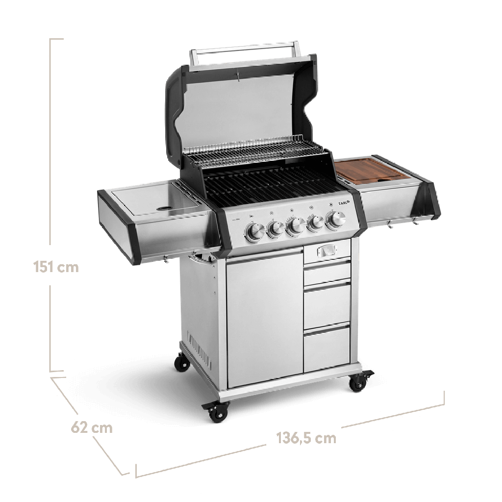 [946624] Burnhard EARL - 3-Burner Premium-Gas Grill Black Edition 2025 with Stainless Steel Grill Grate Image 