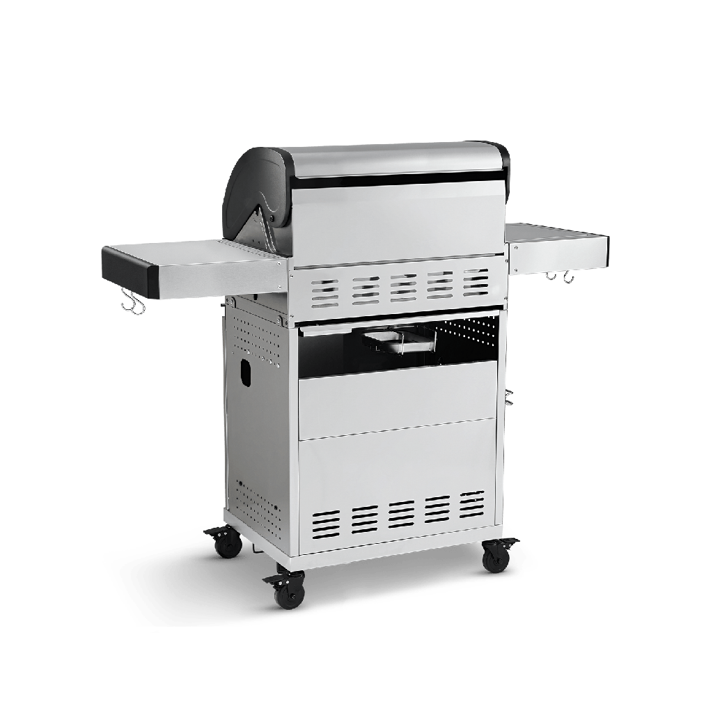 [945513] Burnhard FRED - 3-Burner Gas Grill Basic Edition - Series 3 Stainless Steel with Cast Iron Grate Image 