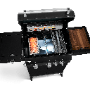 [945520] Burnhard FRED - 3-Burner Gas Grill Deluxe Black Edition - Series 3 with Cast Iron Grate Image 