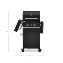 [945966] Burnhard FRED Jr. - 2-Burner Gas Grill Deluxe Black Edition - Series 3 with Stainless Steel Grate Image 