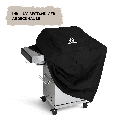 Burnhard FRED Jr. - 2-Burner Gas Grill Deluxe Stainless Steel - Series 3 with Cast Iron Grate