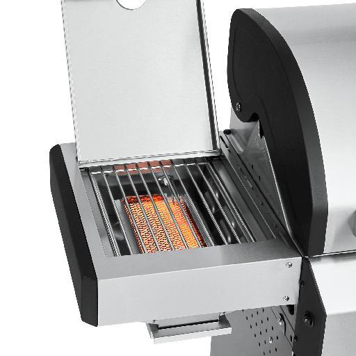 Burnhard FRED Jr. - 2-Burner Gas Grill Deluxe Stainless Steel - Series 3 with Cast Iron Grate