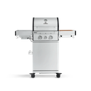 [945506] Burnhard FRED Jr. - 2-Burner Gas Grill Deluxe Stainless Steel - Series 3 with Cast Iron Grate Image 