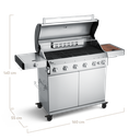 [945971] Burnhard Fat FRED - 6-Burner Gas Grill Deluxe Stainless Steel - Series 3 with Stainless Steel Grate Image 