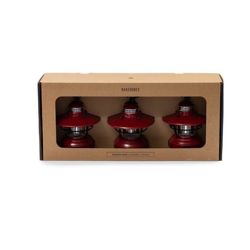 BareBones - Edison Mini Lantern (Red) 3 pack