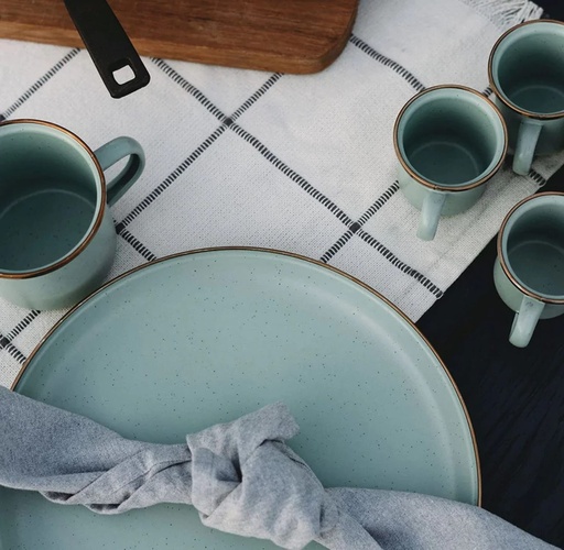 BareBones - Enamel Bowl Green - set of 2 -DISCONTINUED