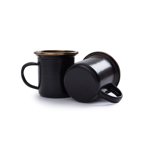 BareBones - Enamel Espresso Cup Charcoal - set of 2 -DISCONTINUED