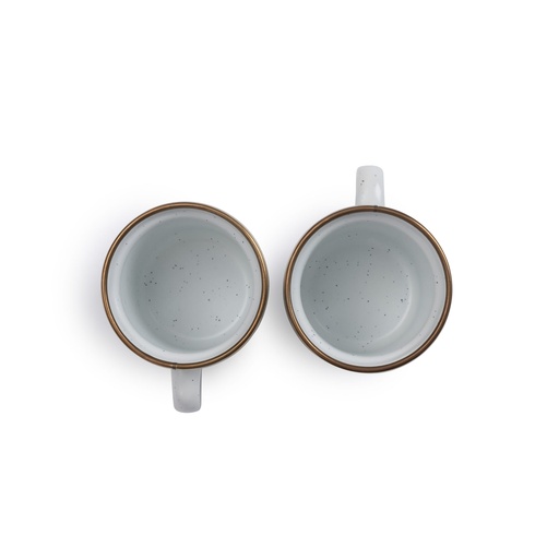 BareBones - Enamel Espresso Cup Eggshell - set of 2 -DISCONTINUED