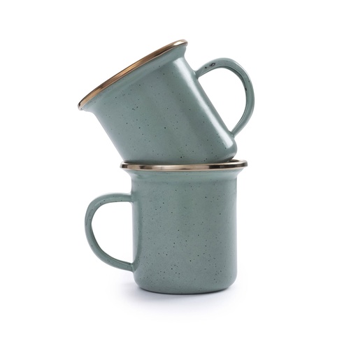BareBones - Enamel Espresso Cup Green - set of 2 -DISCONTINUED