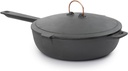 [CKW-1104] BareBones - Enamel Lined Cast Iron Skillet - 10 in - Vintage White Image 