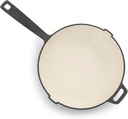 [CKW-1105] BareBones - Enamel Lined Cast Iron Skillet - 12 in - Vintage White Image 