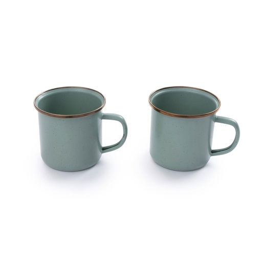 BareBones - Enamel Mug Green - set of 2 -DISCONTINUED