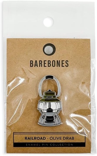 BareBones - Enamel Pin - Railroad - Olive Drab