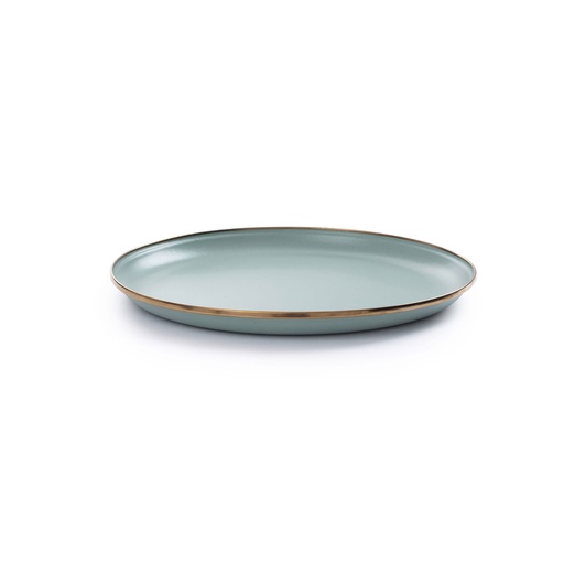 BareBones - Enamel Plate Green - set of 2 -DISCONTINUED