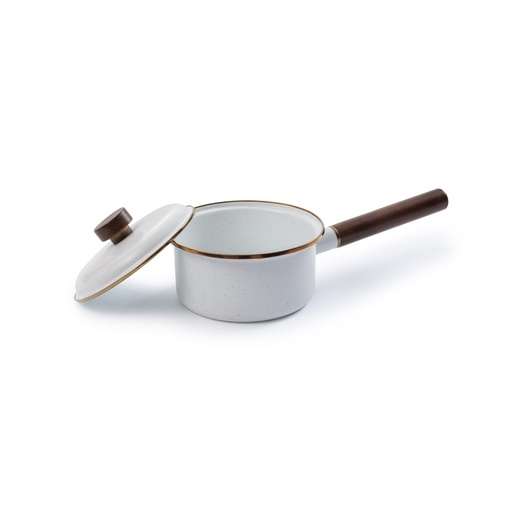 BareBones - Enamel Saucepan Eggshell