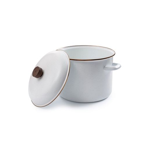 BareBones - Enamel Stock Pot Eggshell