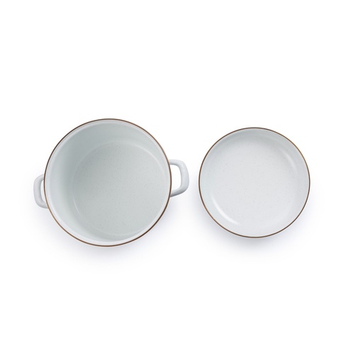 BareBones - Enamel Stock Pot Eggshell