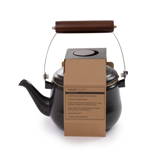 BareBones - Enamel Teapot Charcoal