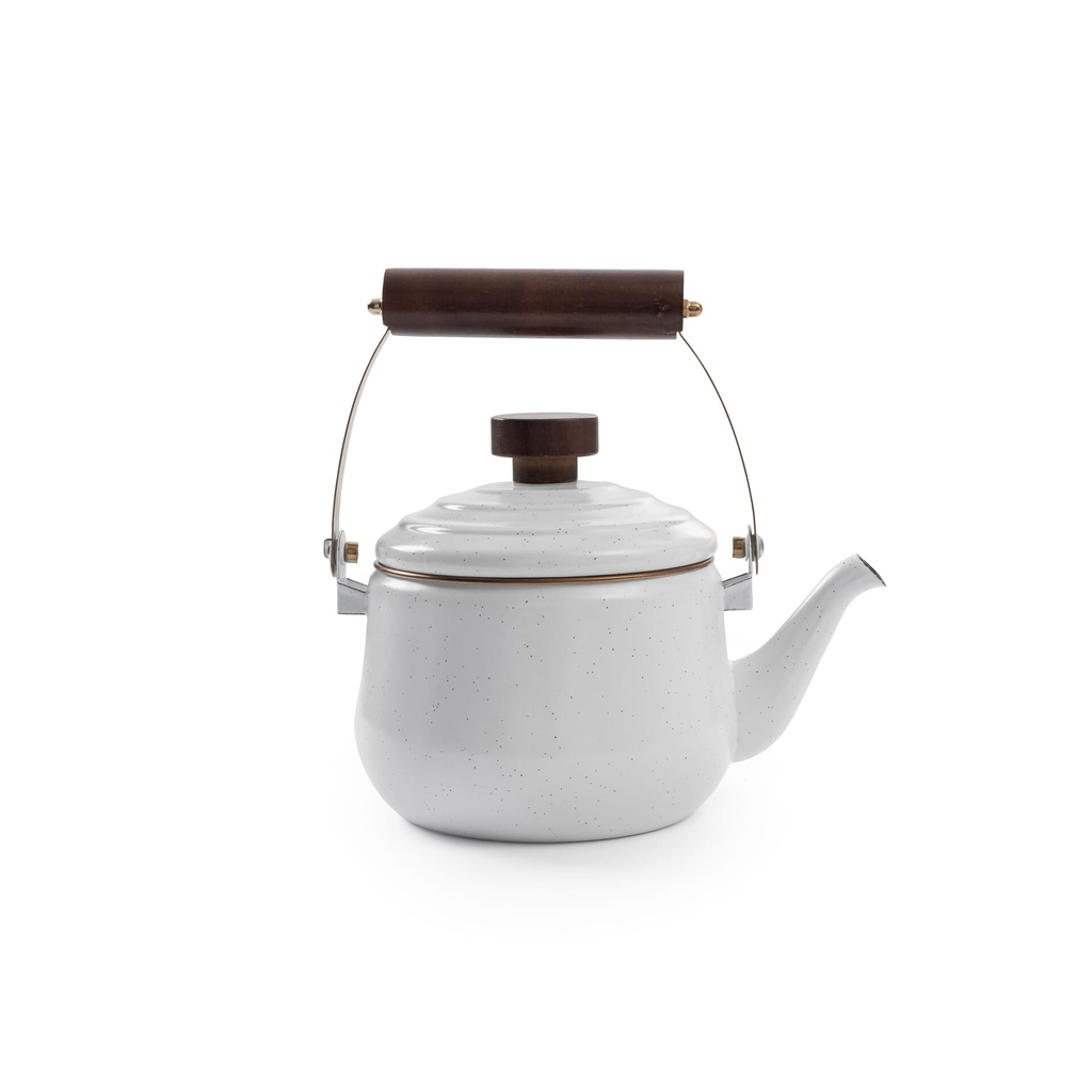 [CKW-398] BareBones - Enamel Teapot Eggshell Image 