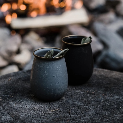 BareBones - Enamel Tumbler Charcoal - set of 2 -DISCONTINUED