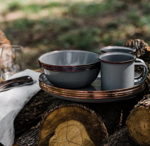 BareBones - Enamel Tumbler Gray - set of 2 -DISCONTINUED