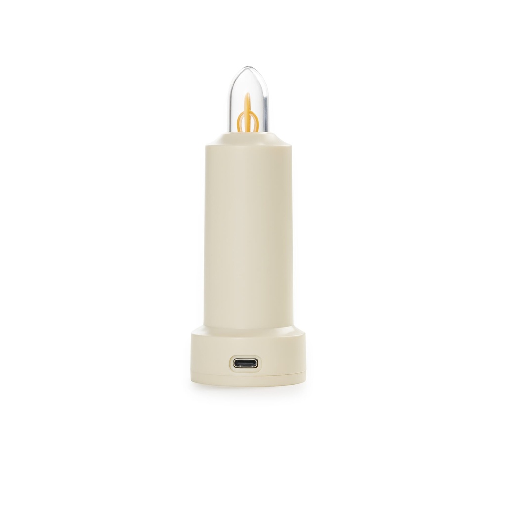 [LIV-207] BareBones - Led Flameless Candle (rechargeable) Vintage White Image 