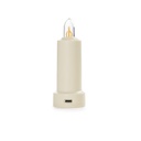 [LIV-207] BareBones - Led Flameless Candle (rechargeable) Vintage White Image 