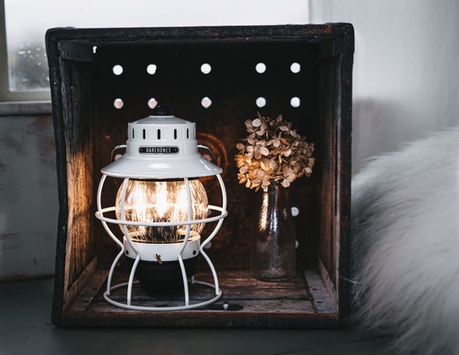 BareBones - Railroad Lantern (Vintage White)