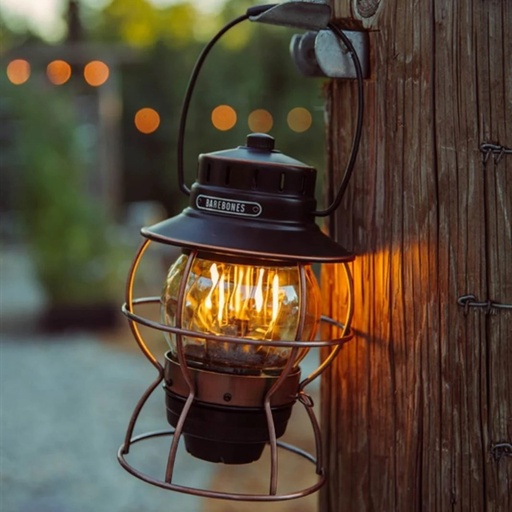 BareBones - Railroad Lantern Glass Lens - Wavy - Smoke
