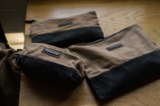 BareBones - Neelum Large Zipper Pouch (Khaki) -DISCONTINUED