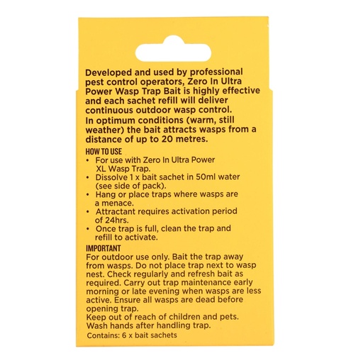 STV XL Wasp Trap Refill Sachet - 4g x 6