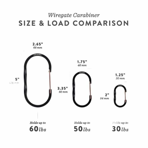 BareBones - Wiregate Carabiner Large - Black