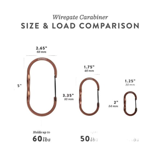 BareBones - Wiregate Carabiner Large - Copper