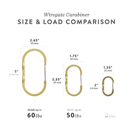 BareBones - Wiregate Carabiner Large - Gold
