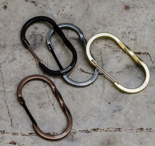 BareBones - Wiregate Carabiner Medium 2pc - Gunmetal