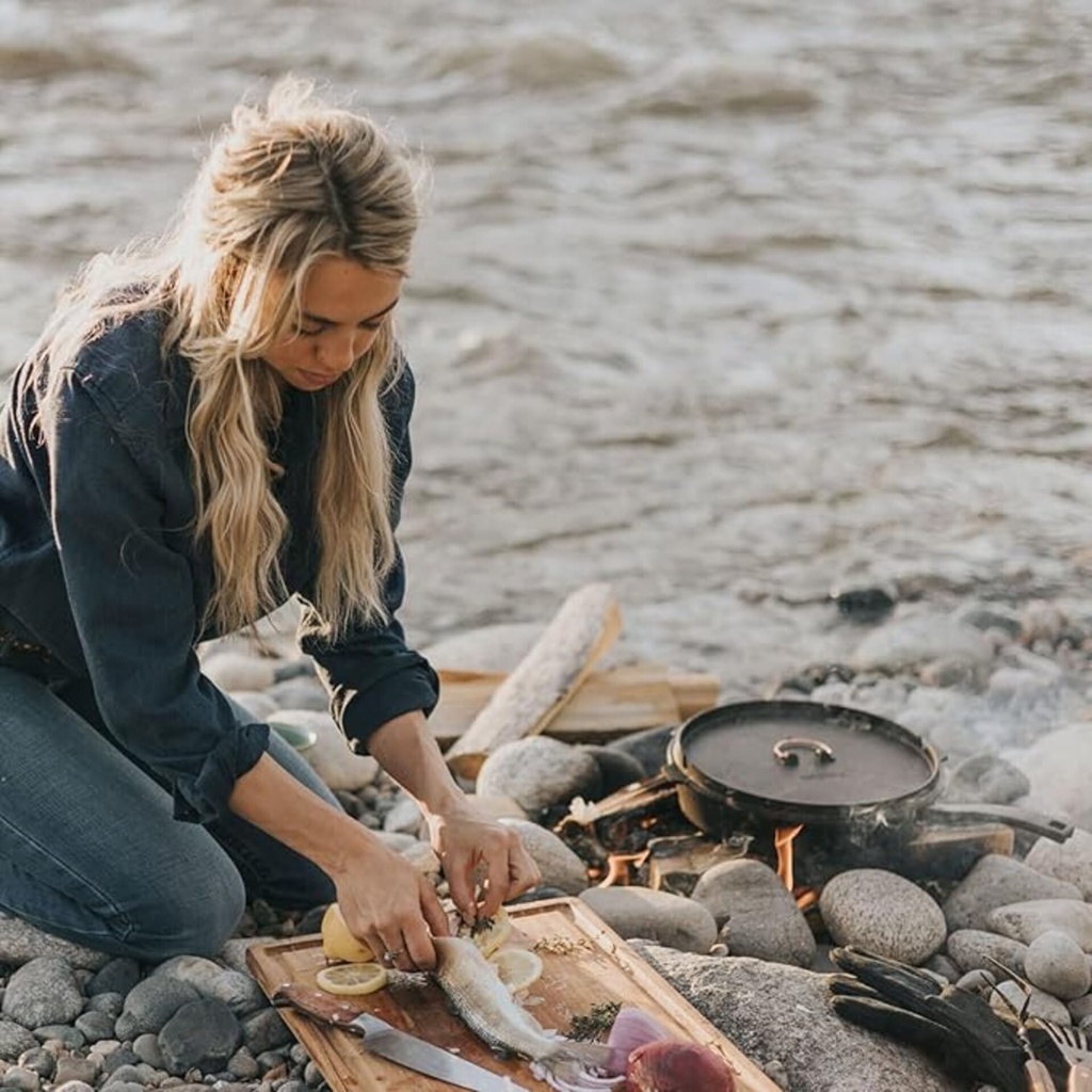 [CKW-422] Barebones - Carbon Steel Skillet /w Lid - Nitride - 12 inch Image 