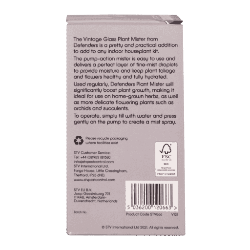 STV Vintage Glass Plant Mist Sprayer - 225ml - Assorted Colours