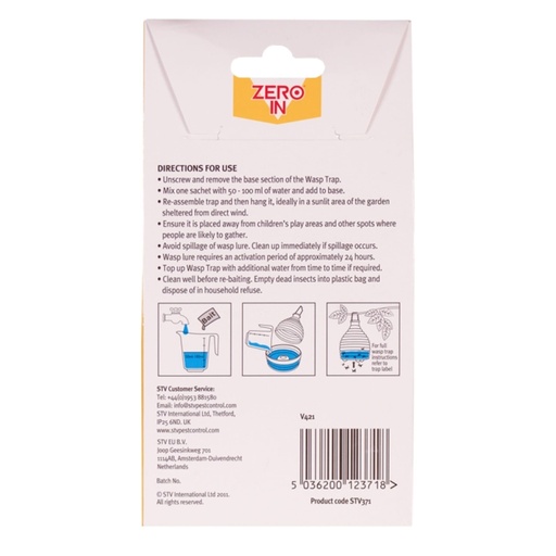 STV Wasp Trap Bait Refill Sachet - 3-Pack