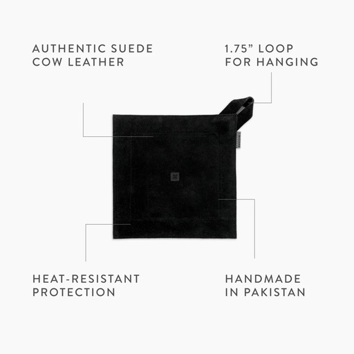 Barebones - Suede Leather Hot Pad - Black